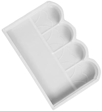 TEHAUX Plastic Fence Mold for DIY Courtyard Edging White Cement Brick Mould for Garden Borders and Walkway Trims Reusable Outdoor Concrete Picket Fence Panel Maker