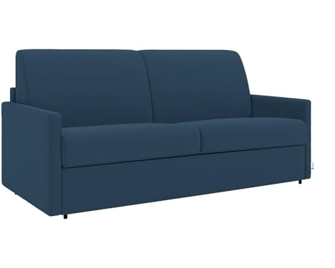 Vente-unique - Schlafsofa 4 Calife - Polyester - Marineblau