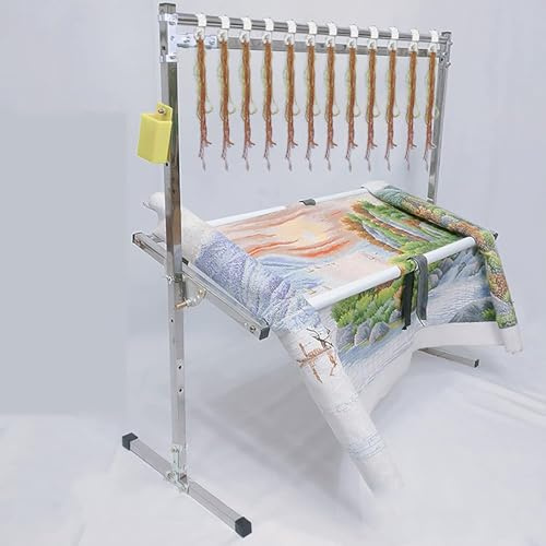 Stainless Steel Needlework Floor Frame, Adjustable Cross Stitch Craft Stand, Standing Embroidery Lap Table, for Art Sewing Holder