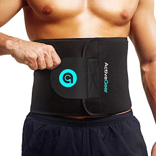 ActiveGear Waist Trimmer Fitnessgürtel Bauchgürtel zur Fettverbrennung - Taillentrimmer Bauchweggürtel für Männer und Frauen - Schwitzgürtel Taille Trainer zum Abnehmen