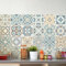 Ambiance Sticker Adhésifs Carrelages Autocollant Ornements Stylé Carreaux de Ciment Carrelage Sticker Mural Salle de Bain et Cuisine | 24 Pièces de 15 x 15 cm