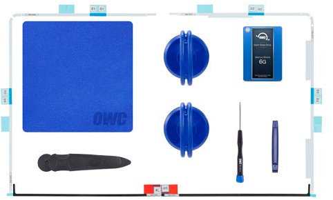 OWC SSD Upgrade Bundle pour 2012-2017 iMacs, Mercury Electra 6G 500Go SSD, Express 2.5 USB 3.0 HDD Enclosure, Outils d'installation et iMac écran Adhesive Tape Set, (K21IM12HE500)