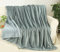 YIYIDA Kuscheldecke XXL Fleecedecke Größe 150 x 200 cm aus Soft Woll-Fleece, Elegant Blau Sofadecke Wohndecke beidseitig-Decke