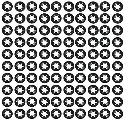 sourcing map 100 Stück Sternschloss Sicherungsscheiben 6mm x 14mm mit Innenzahn Ersatz