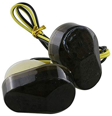 Motorrad Unterputz Blinkerleuchten Leuchtanzeige Blinker Fit Für Kawasaki ZX6R ZX7R ZX9R ZX636 ZZR600 ZX12R (Rauch)