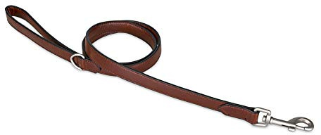 Petface Herringbone Leather Dog Lead, Medium Size (Pack of 1) | Durable Herringbone Leather, Metal Snap Clip, Stylish Design, Reliable for Daily Use