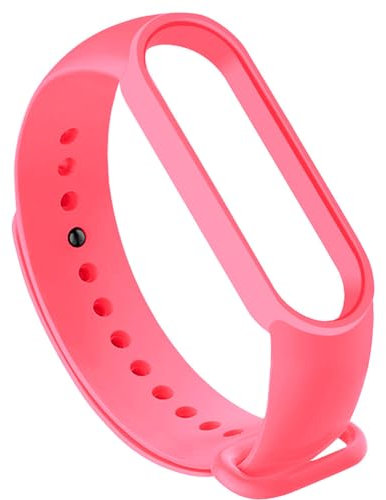 OcioDual Cinturino di Ricambio Rosa Fluo Compatibile con Xiaomi Mi Band 6 5 Amazfit Band 5 Braccialetto Bracelet Bracciale Silicone Sostitutivo