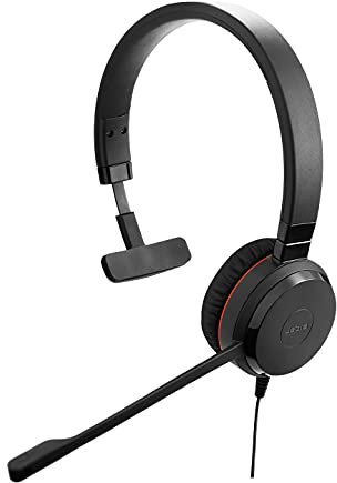 Jabra Evolve 20 SE Mono Headset, USB-C Kabel mit Anrufsteuerung, Microsoft Teams zertifiziert, Schwarz