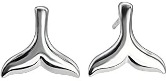 81stgeneration Ohrstecker Kleine Boho Ozean Walfischschwanz .925 Sterlingsilber für Damen