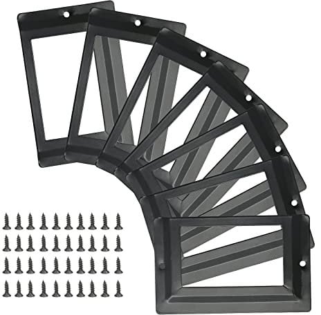 Piutouyar Etikettenhalter, antiker Etikettenhalter, 80 mm x 50 mm, Metall, Namenskartenrahmen für Bibliothek, Schubladen, Büro, Schrank, Karte, Anhänger mit Schrauben, Schwarz, 24 Stück