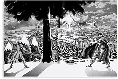 Berserk Poster, Anime-Zimmer, ästhetische Poster, Drucke auf Leinwand, Heim-Wanddekoration, Bilderdruck, modernes Familien-Schlafzimmer, Dekor-Poster, 30 x 45 cm