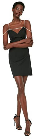 Trendyol Midi Bodycon Fitted Dress Vestido, Lila, 40 para Mujer