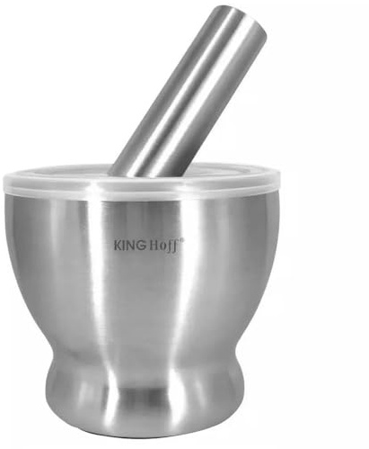 STAHLMÖRSER MIT ABDECKUNG KINGHOFF KH-1661