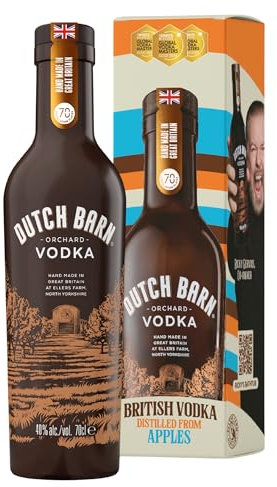 Dutch Barn Vodka With Gift Box | 70cl | 40% ABV | Distilled From British Apples | Crisp, Clean & Exceptionally Smooth | Premium Vodka Handmade in Great Britain | Vegan & Gluten Free