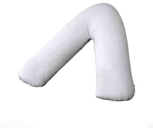 Axcent Comfort Pack 2 Polycotton V-Shape Pillow Covers – Plain Dyed V Pillowcase For Pregnancy Maternity Orthopedic Neck Support Cover Only (White)
