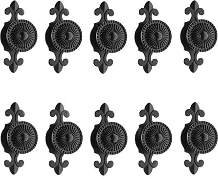 Mgoodoo 10 Stück Antike Schubladenknöpfe Gold Schuhkarton Küchenschrank Knöpfe und Griffe Schwarz