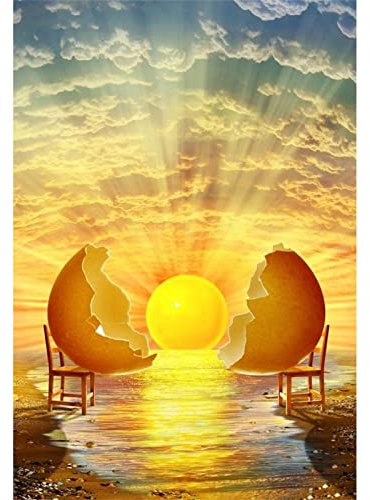 DIY Peinture Diamant Kit Adultes et Enfants, Soleil Lumineux Complet Broderie Point De Croix Art Diamond Painting, 5D Diamant Painting Artisanat Kits pour Maison Décoration Murale 90x120cm T-2661