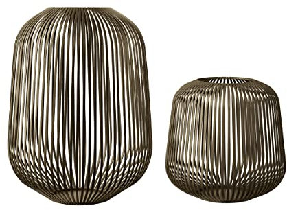 blomus Laterne Lito 2er Set | Burned Metal | Größe M und L | 28L x 28B x 27H cm | 33L x 33B x 45H cm | Kerzenhalter Burned Metal | Windlicht aus Edelstahl | Laterne Deko | Indoor Windlicht