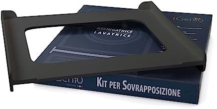 Kit di sovrapposizione universale lavatrice asciugatrice Antracite, art.997 - iGenio