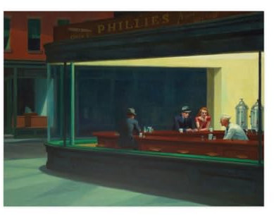 Kunstdruck Nighthawks von Edward Hopper