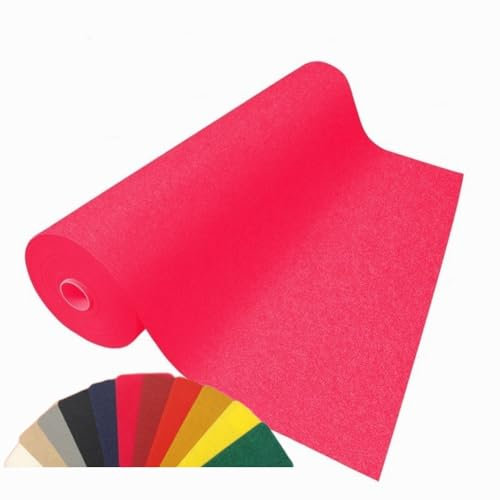 MadeInNature - Tapis moquette événementiel polyvalent : exposition, anniversaire, gala - Anti-feu - Tapis Réutilisable (Rose fuchsia, 1x8m)