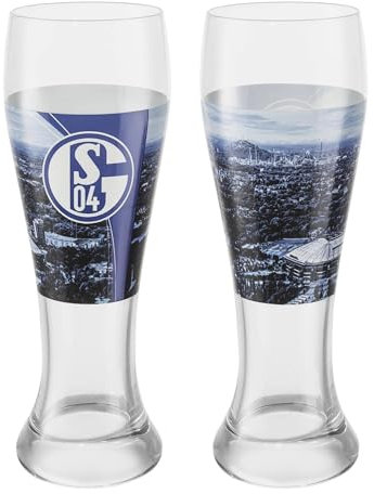 FC Schalke 04 Lot de 2 verres à bière (transparent)