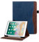 Custodia Cover per iPad 9,7 pollici 6a 5a Generazione 2018/2017, iPad 9,7 Air 1 / iPad Air 2 Protettivo Fascia Elastica con Pencil Holder Supporto in Pelle PU con Auto Svegliati/Sonno Blu