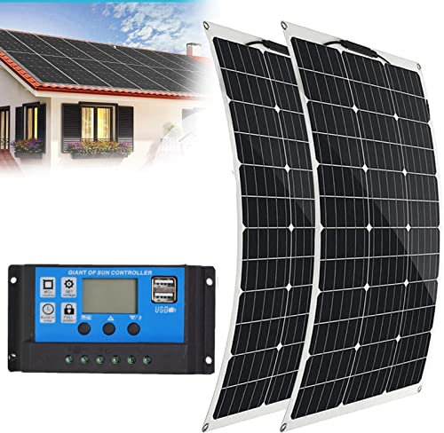 Kit de Panel Solar de 1000 W, 2 Piezas de 500 W, Sistema de Panel Solar Flexible Fuera de la Red, módulo monocristalino fotovoltaico de 18 V, con Puertos USB duales