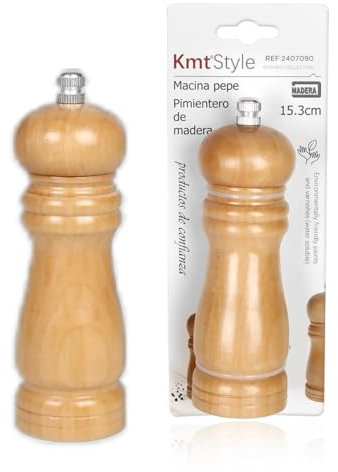 Moulin à poivre, Moulin à sel, Moulin à épices, Moulin à sel poivre (petit 15,3 cm, Beige)