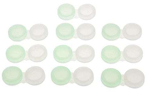 Transparent Green Contact Lens Double Case with High Cost Performance - Pack of 10
