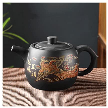 Teekanne Chinesische Teekanne Yixing Lila Ton Teekannen Blume und Vogel Teekanne Handgemachte Drachen und Phönix Teebereiter Kung Fu Tee Set Tee-Ei