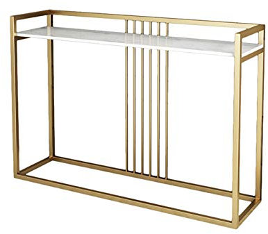Mesa Consola Estrecha, Mesa Auxiliar de mármol, Mesa Consola para Sala de Estar, mesita de Noche, Cocina, Dormitorio, 31,4 × 11,8 × 31,4 Pulgadas
