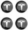 ZBYFCLK 4 Stück Nabendeckel Aufkleber für Tesla Model Y 56mm,Nabenkappen Abzeichen Sticker,Auto Radnabenkappen Aufkleber,Auto Logo Aufkleber