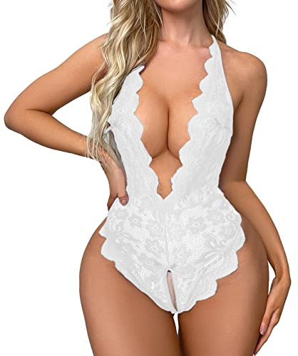 WILLBEST Sexy PVC Corsets Lingerie Sets Thong Bunny Print - Red UK Women's Fitness Workout Underwear Body Suits Thick Tights