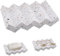 Svitzoot Porte-Savon Céramique Avec Égouttoir Deux Faces Ondulé Marbre Élégant pour Douche, Cuisine, Salle de Bains