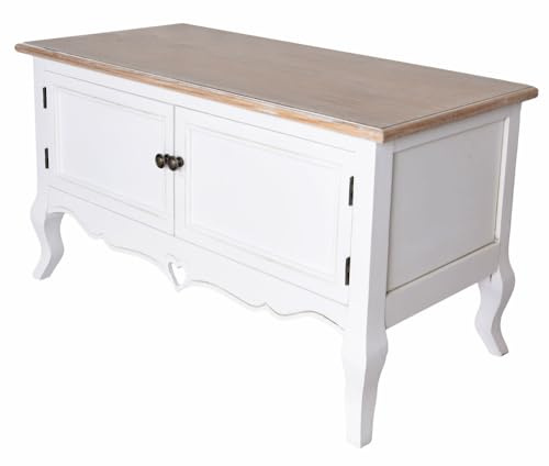 Sitztruhe Landhausstil Truhe Schuhschrank Flurschrank Vintage Schrank 83 cm hmb442 Palazzo Exklusiv
