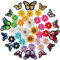 CXWLJL 42PCS Sunflower Iron on Patch, Sunflower Butterfly Daisy Flower Iron on Patch Set for Dresses, Skirts, Hats, Jeans, DIY Accessories