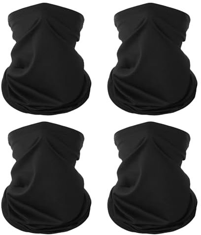 GUTERTOP 4 Stück Multifunktionstuch Halstuch Motorrad Herren, Schlauchschal Motorrad, Loop Schal für Motorrad Wandern Radfahren Laufen