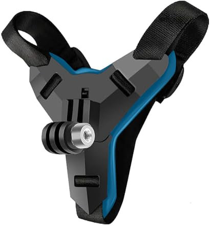 Wjelet Motorradhelme Halterung, Motorrad Helm Chin Rest für GoPro Hero 13/12/11/10/9/8/7/6/5, DJI Osmo Action, Insta360, SJCAM, AKASO, Campark, Polaroid, Osmo Action, YI Action-Cam