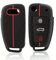 Audi Coque de clé en silicone Audi pour Audi A1 A3 A4 A6 S3 S4 S6 Q3 Q5 Q7 TT RS4 RS6 R8 Seat Exeo Clé Audi A3 Coque de protection en TPU pour clé de voiture Audi 3 boutons Ligne rouge