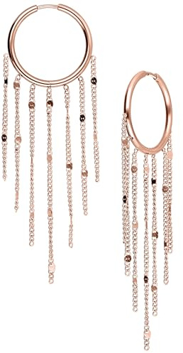 Wildcat Ohrringe - Tassle Hoops Pairs - Roségold - Chirurgenstahl 316L - wasserfest, langlebig, hautverträglich