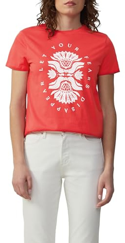 QS Damen Baumwollshirt mit Frontprint T-Shirt