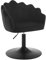 WOLTU Schminktisch Stuhl, Sitzhocker mit Lehne, Schminkstuhl Blumenform, Hocker höhenverstellbar drehbar, Drehhocker Samt, Metall, Schwarz