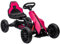 HOMCOM Gokart Tretauto mit Handbremse, verstellbarem Sitz, Vor- und Rückwärtsgang, Tretfahrzeug mit Eva-Räder, Pedal, Kinderfahrzeug Kettcar für Kinder 3-8 Jahren Rosa