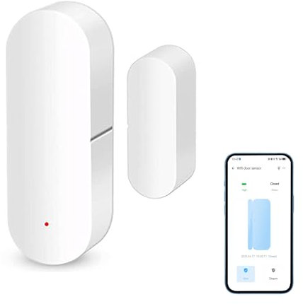 Sensore intelligente per porta WiFi: sensore di contatto per la sicurezza domestica, sensore per finestra senza fili con notifiche istantanee dell'app, compatibile con Alexa e Google Assistant