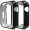 Simpeak 2-Packs Funda Compatible con iWatch 45mm Series 9/8/7, Carcasa Protectora Compatible con Apple watch 45mm Slim Suave TPU Protector, Negro
