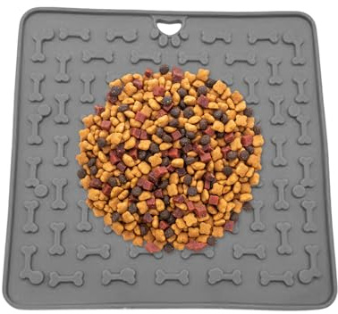 Besreey Lick Mats for Dogs, Suction Cups Slow Feeder Silicone, 7.4x7.4inch Boredom Reducer Food Pad for Pet Training Enrichment Puppy Treat Cat Feeding