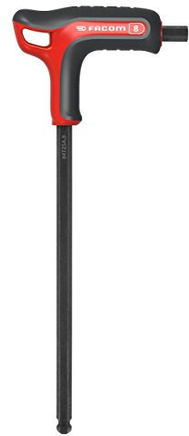 FACOM 84TZSA.8 Clé 6 Pans à tête sphérique, Rouge/Noir, 8 mm