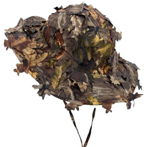 XUE Boonie Hat Tarnung Cap Airsoft Hut Breite Krempe für Herren Camouflage Tarnkappe für Sonnenschutz Jagd Sniper Wildlife Fotografie Outdoor Tactical Militär Army