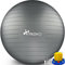 TRESKO® Anti Burst Gym Ball | 55 cm 65 cm 75 cm 85 cm | Exercise Ball | Yoga Ball | 300 kg | with Air Pump | Grey | 55cm